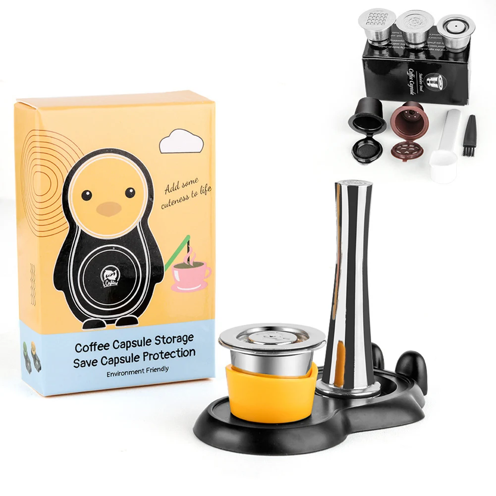 Repeated Coffee Filter Capsule Base Cup Cute Penguin Capsule Storage Base Fixture Tool Refilling Filter Coffeeware Gift
Repeated Coffee Filter Capsule Base Cup Cute Penguin Capsule Storage Base Fixture Tool Refilling Filter Coffeeware Gift