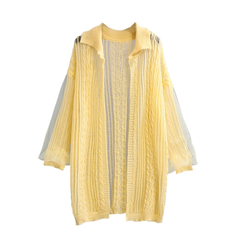 Thin Knitted Cardigan Sweater Women's Spring And Autumn New Lace Splicing Sun Proof Air Conditioning Shirt
Thin Knitted Cardigan Sweater Women's Spring And Autumn New Lace Splicing Sun Proof Air Conditioning Shirt