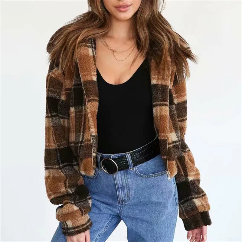 Plaid Teddy Coat Faux Fur Coats Teddy Bear Outerwear Women Thick Warm Fake Fleece Fluffy Jackets Overcoat 2021 Casual Jackets
Plaid Teddy Coat Faux Fur Coats Teddy Bear Outerwear Women Thick Warm Fake Fleece Fluffy Jackets Overcoat 2021 Casual Jackets