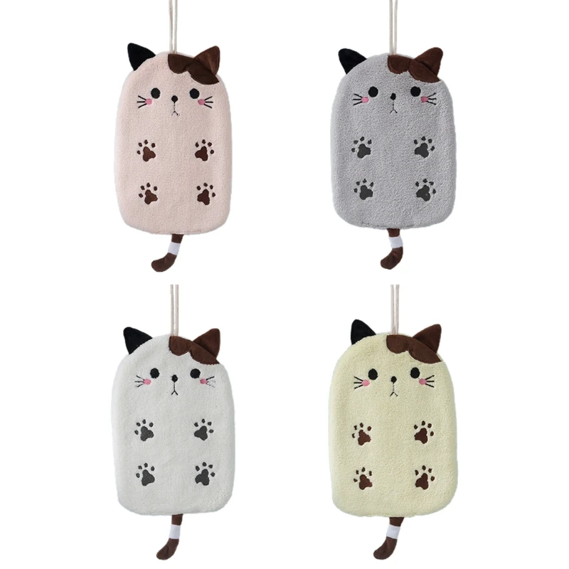 New 12.99x9.44inch Attractive Cute Coral Fleece Hanging Hand Towels with Cat Embroidery Design Fast Drying Towel for Kitchen
New 12.99x9.44inch Attractive Cute Coral Fleece Hanging Hand Towels with Cat Embroidery Design Fast Drying Towel for Kitchen