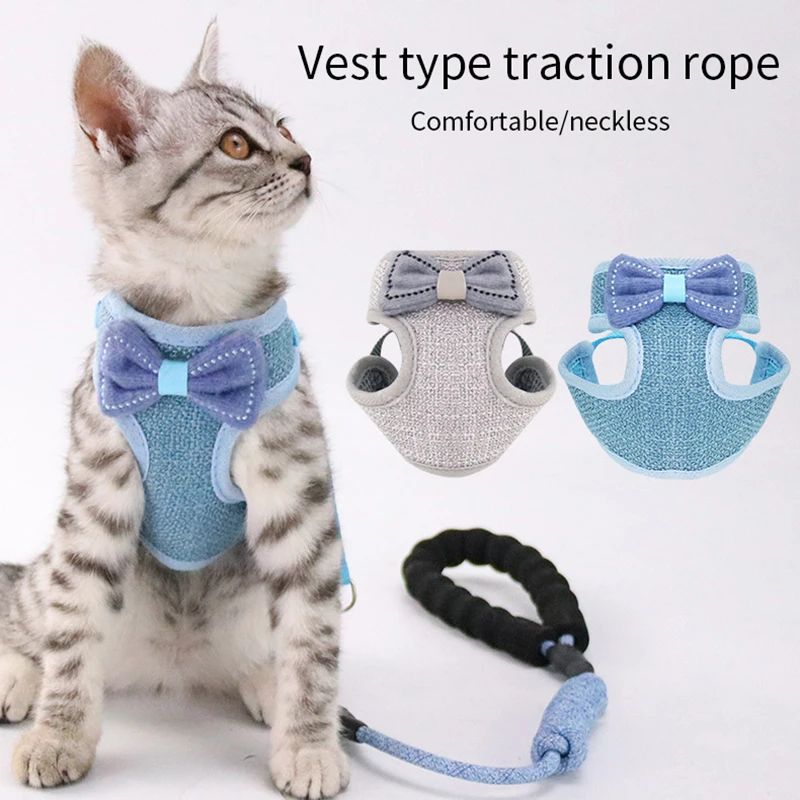 Pet Harness Vest Adjustable Dog Cat Leash Soft Bow Tie Pet Harness And Leash Set Breathable Vest For Cats Puppy Dog Pet Supplies
Pet Harness Vest Adjustable Dog Cat Leash Soft Bow Tie Pet Harness And Leash Set Breathable Vest For Cats Puppy Dog Pet Supplies
