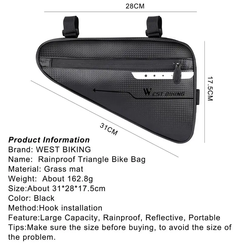 Waterproof bicycle triangle bag large capacity 3L reflective MTB road bike front bag Pan bag repair tool bag bicycle bag
Waterproof bicycle triangle bag large capacity 3L reflective MTB road bike front bag Pan bag repair tool bag bicycle bag