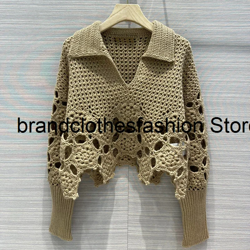 2021 New Autumn High-End All Hand Crocheted Cashmere Loose Fashion Handicraft Sweater Women Top Quality Hollow Out Pullover Lady
2021 New Autumn High-End All Hand Crocheted Cashmere Loose Fashion Handicraft Sweater Women Top Quality Hollow Out Pullover Lady