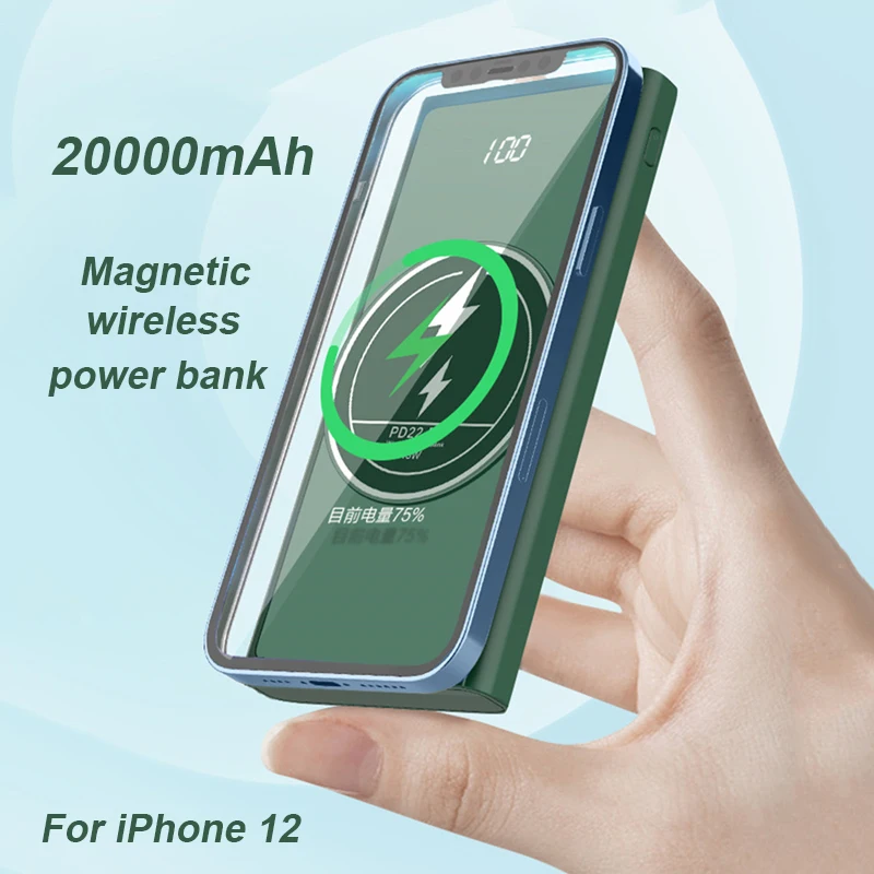 15W Magnetic Wireless Power Bank 20000mAh Back Clip Battery For iPhone Xiaomi Samsung Universal Fast Wireless Chargers Powerbank
15W Magnetic Wireless Power Bank 20000mAh Back Clip Battery For iPhone Xiaomi Samsung Universal Fast Wireless Chargers Powerbank