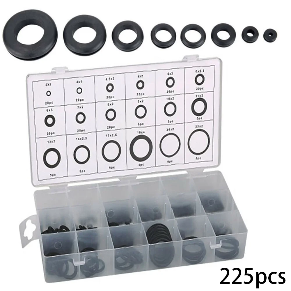 225 Pcs Rubber O Ring Oring Seal Plumbing Garage Sealing Assort Set Kit Rubber Gasket Home Plumbing Fixtures Seal Kit
225 Pcs Rubber O Ring Oring Seal Plumbing Garage Sealing Assort Set Kit Rubber Gasket Home Plumbing Fixtures Seal Kit