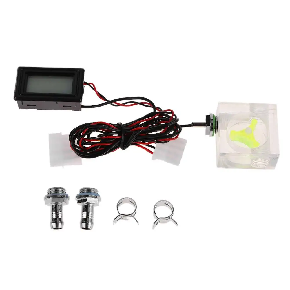 LED Digital Thermometer 3 Way Flow Meter with G1/4 Fitting Connector for Computer PC Water Cooling Liquid System Cooler Tools
LED Digital Thermometer 3 Way Flow Meter with G1/4 Fitting Connector for Computer PC Water Cooling Liquid System Cooler Tools