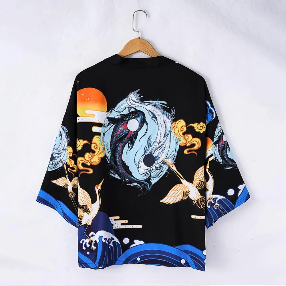 Summer Japan Streetwear Man Beach Kimono Cardigan Cosplay Shirt Blouse for Men Unisex Japanese Yukata Kimonos
Summer Japan Streetwear Man Beach Kimono Cardigan Cosplay Shirt Blouse for Men Unisex Japanese Yukata Kimonos