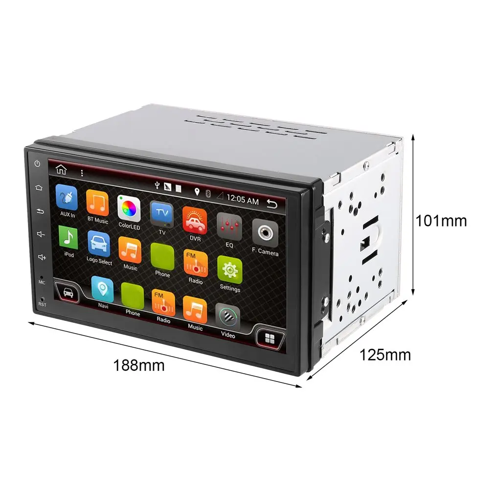 7 Inch Multifunction Android 6.0 System Double DIN GPS Navigation Car Video Stereo Audio Player Support Radio & Wifi Function
7 Inch Multifunction Android 6.0 System Double DIN GPS Navigation Car Video Stereo Audio Player Support Radio & Wifi Function