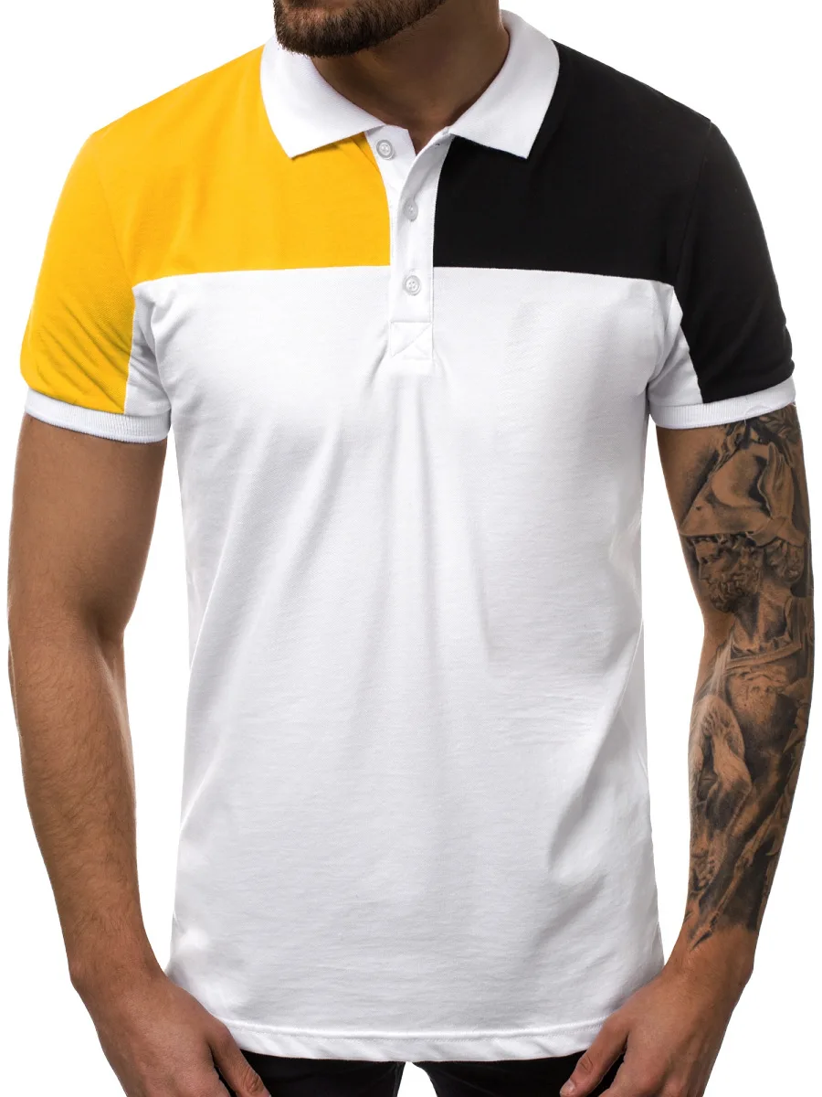 Summer men's short-sleeved POLO shirt casual fashion stitching all-match outdoor fitness sports top 2021 new high quality
Summer men's short-sleeved POLO shirt casual fashion stitching all-match outdoor fitness sports top 2021 new high quality