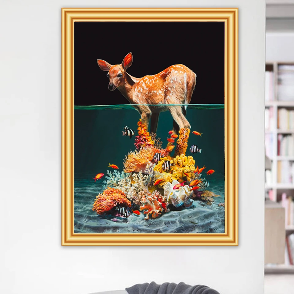 5D Diy animal pattern round diamond painting kit cross stitch Waterscape mosaic diamond embroidery home decoration new year gift 
5D Diy animal pattern round diamond painting kit cross stitch Waterscape mosaic diamond embroidery home decoration new year gift