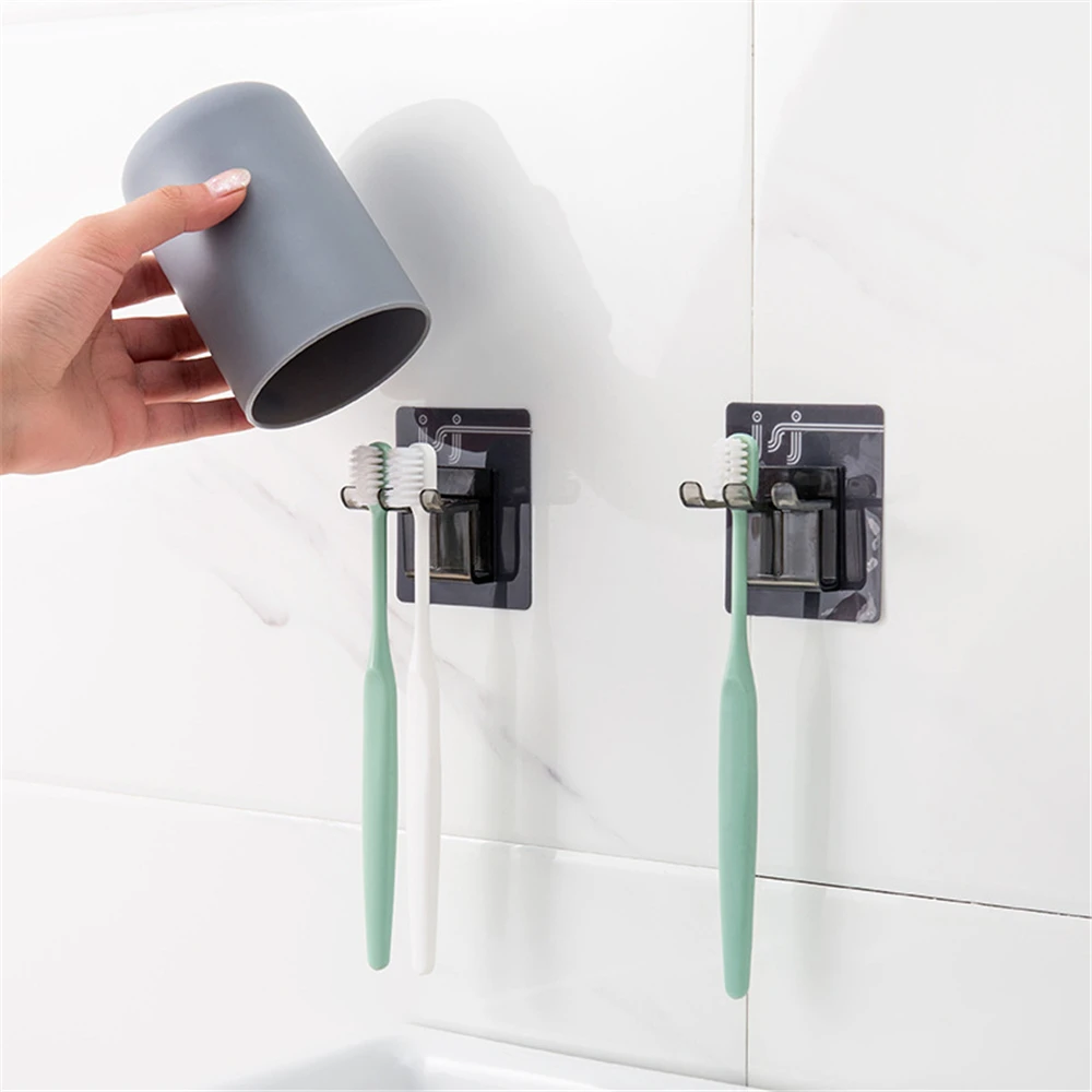 Toothbrush Holder With Cup Toothbrush Stand Rack Organizer Wall-Mounted Holder Space Saving Bathroom Accessories
Toothbrush Holder With Cup Toothbrush Stand Rack Organizer Wall-Mounted Holder Space Saving Bathroom Accessories