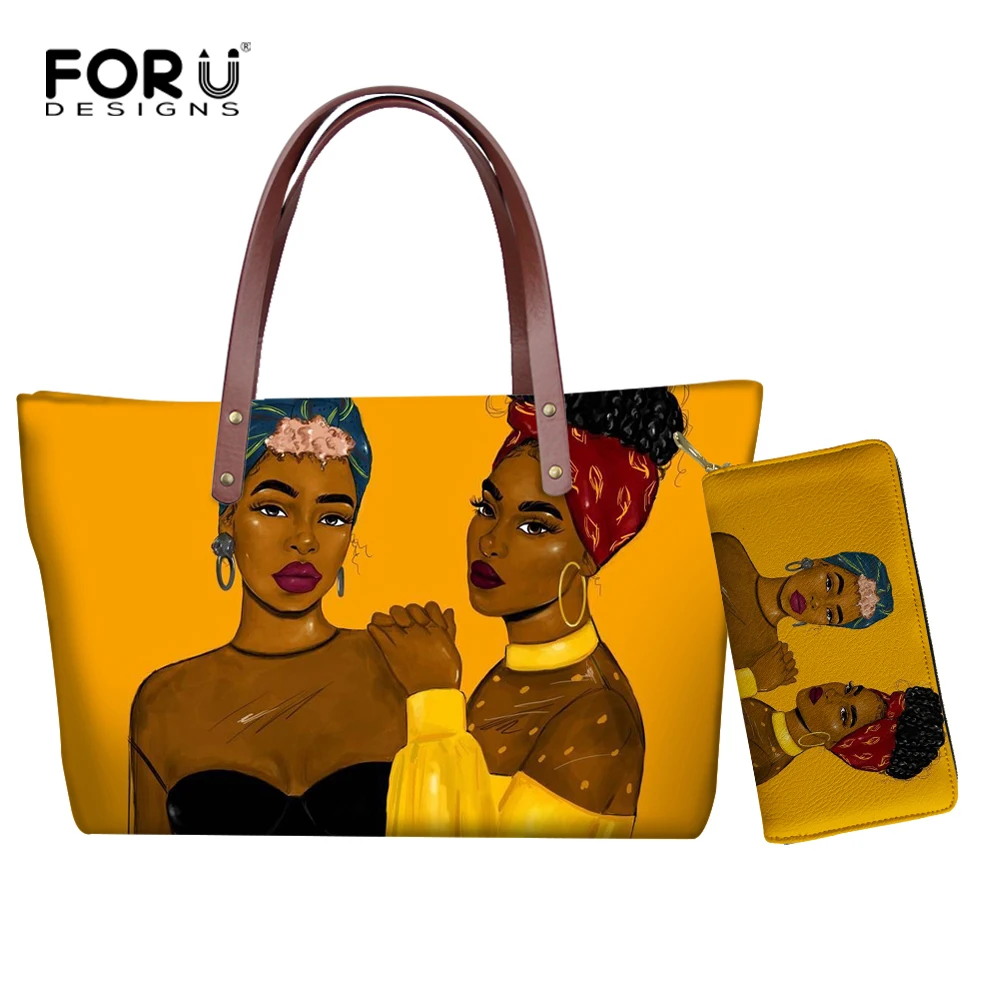 2pcs/set Handbags and Wallets Set Black Art African Girl Printing Ladies Shoulder Bags Fashion Hand Bag for Women Tote Purse
2pcs/set Handbags and Wallets Set Black Art African Girl Printing Ladies Shoulder Bags Fashion Hand Bag for Women Tote Purse