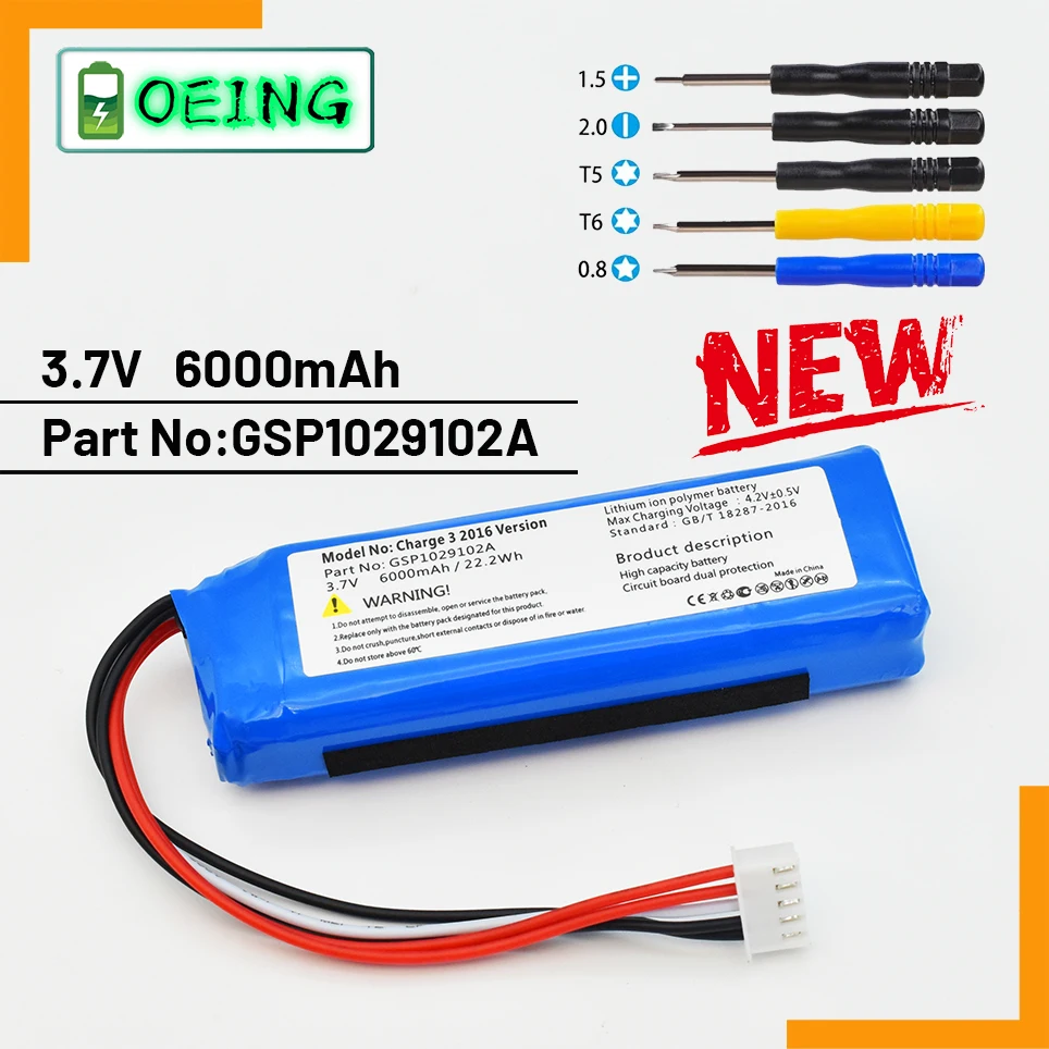 2021 NEW 100% original 3000/6000mAH Battery standard gsp1029102a for JBL charge 3 free shipping
2021 NEW 100% original 3000/6000mAH Battery standard gsp1029102a for JBL charge 3 free shipping