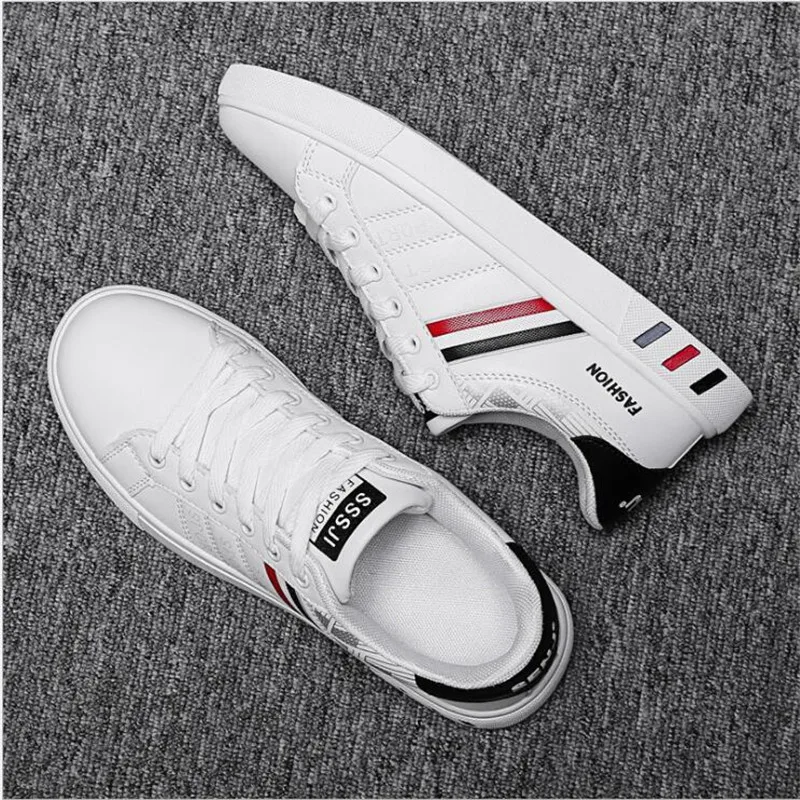 2021 Spring New Men White Sneakers Comfort For Male Leather Super Sport Shoes Running Boys School Vulcanized Chaussure Homme 
2021 Spring New Men White Sneakers Comfort For Male Leather Super Sport Shoes Running Boys School Vulcanized Chaussure Homme
