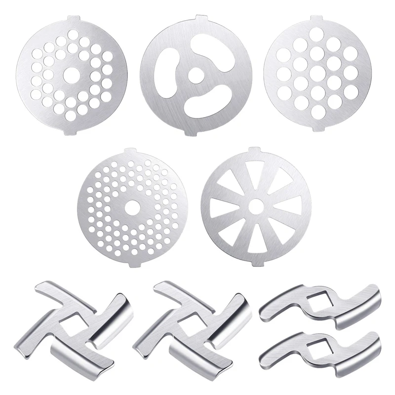 9 Pcs Meat Grinder Blades Meat Grinder Plate Discs Stainless Steel Food Grinder Accessories for Size 5 Stand Mixer and Meat Grin
9 Pcs Meat Grinder Blades Meat Grinder Plate Discs Stainless Steel Food Grinder Accessories for Size 5 Stand Mixer and Meat Grin