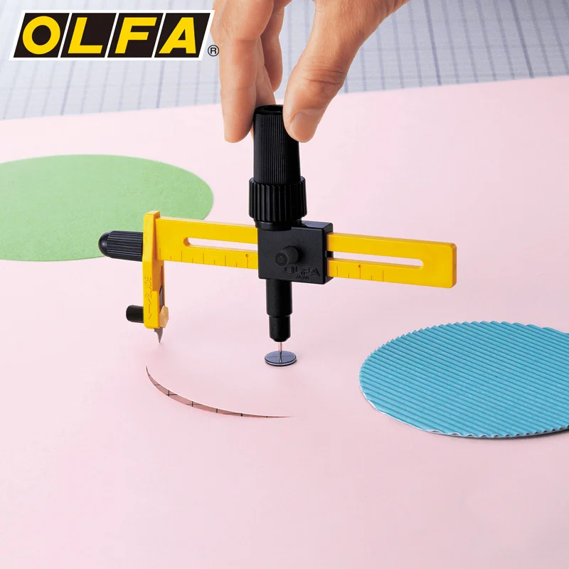 

OLFA soft metal thin, paper cutting hole opener 189B cutting compass 1.6-22cm cloth cutter CMP-1/DX