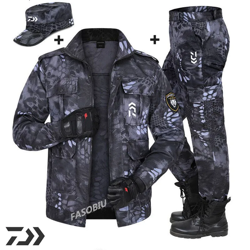 Men Suit for Fishing Black Python Pattern Outdoor Camping Hiking Sport Wear Fishing Clothes Men Trousers Camouflage Jackets+cap
Men Suit for Fishing Black Python Pattern Outdoor Camping Hiking Sport Wear Fishing Clothes Men Trousers Camouflage Jackets+cap