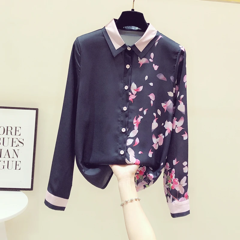 Autumn 2021 New Temperament Black Blouse Female Lapel Long Sleeve Blusa European Fashion Chic Shirt KK1495
Autumn 2021 New Temperament Black Blouse Female Lapel Long Sleeve Blusa European Fashion Chic Shirt KK1495