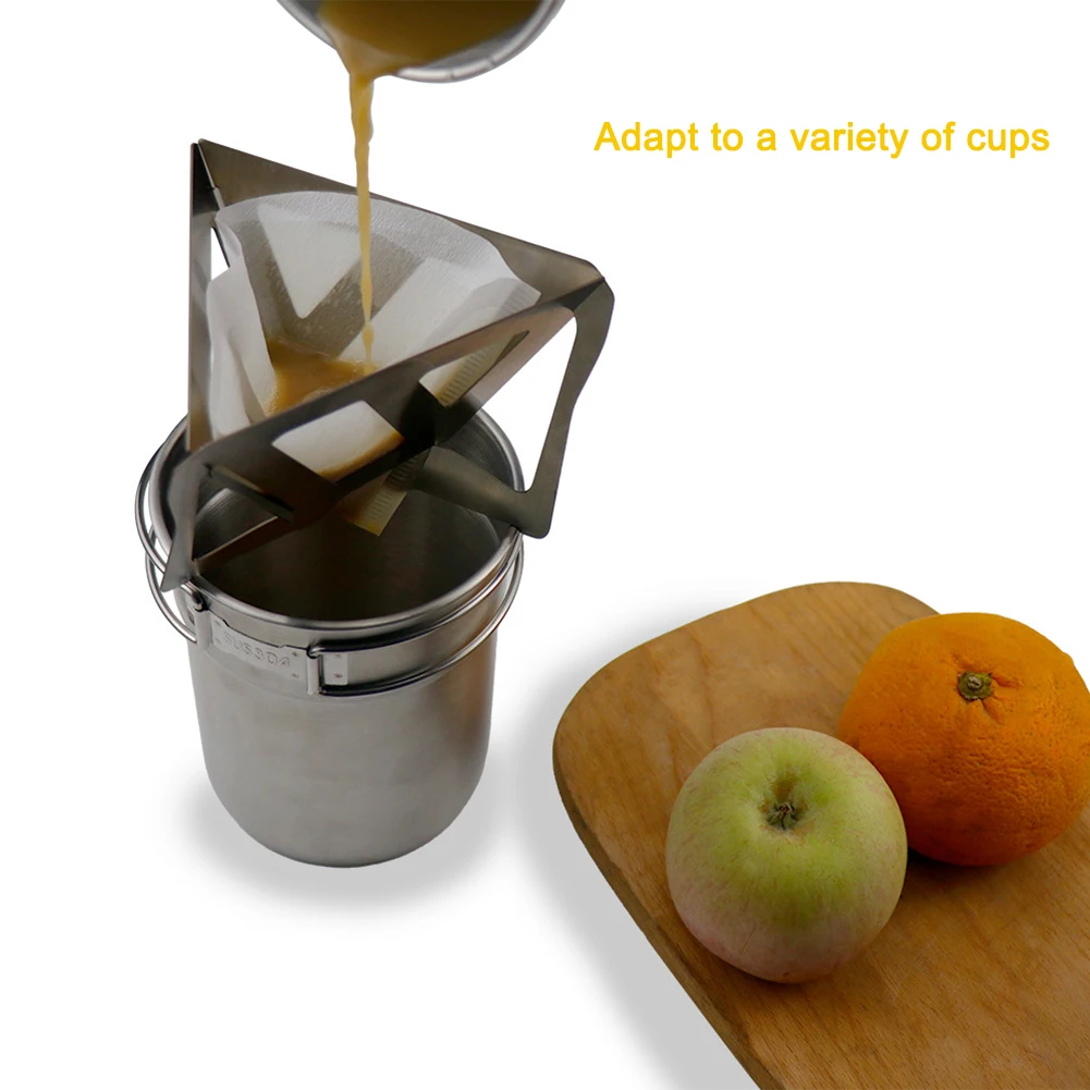 Stainless Steel Coffee Filter Cup Folding Portable Coffee Drip Rack Dripper Portable Outdoor Camping Water Filter Picnic Tool 
Stainless Steel Coffee Filter Cup Folding Portable Coffee Drip Rack Dripper Portable Outdoor Camping Water Filter Picnic Tool
