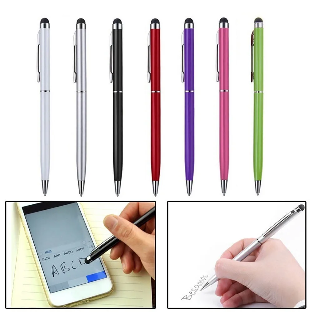 

2 In 1 Universal Touchscreen Pen Stylus Ballpoint Pen for Samsung Resistive Capacitive Stylus For Android Tablet Phone PC 3ml