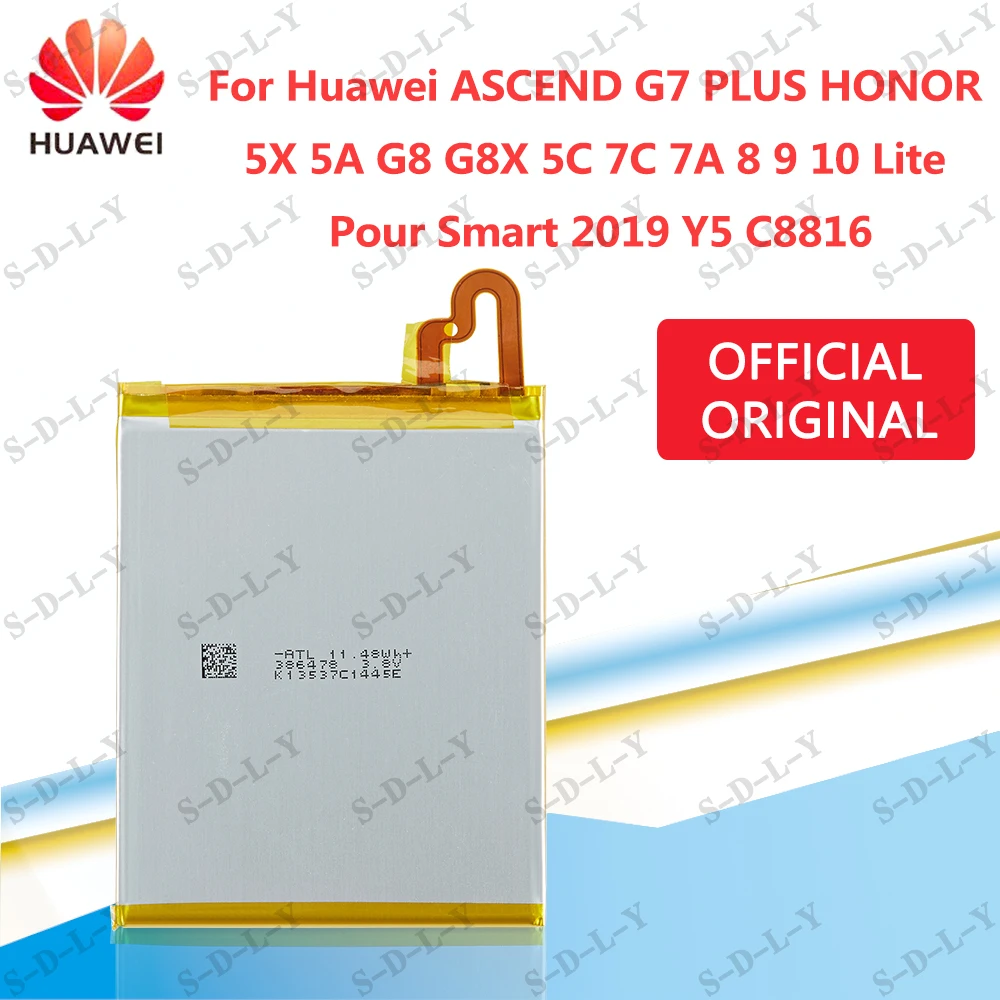 Original HB396481EBC Battery Huawei ASCEND G7 PLUS HONOR 5X Y6ii GR5 5A 7A/7C G8 G8X 8 9 10 LITE L03 UL00 TL00 AL00 3100mAh
Original HB396481EBC Battery Huawei ASCEND G7 PLUS HONOR 5X Y6ii GR5 5A 7A/7C G8 G8X 8 9 10 LITE L03 UL00 TL00 AL00 3100mAh
