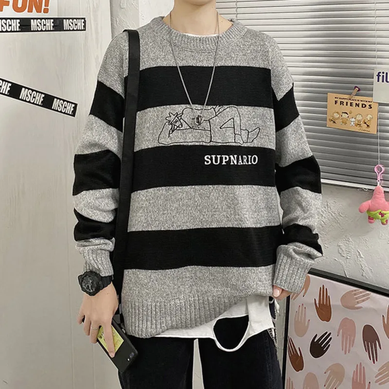 ZAZOMDE Men Oversized Striped Sweater 2020 Mens Winter Korean Fashions Sweater Male Pullover Harajuku Blue and gray Sweaters
ZAZOMDE Men Oversized Striped Sweater 2020 Mens Winter Korean Fashions Sweater Male Pullover Harajuku Blue and gray Sweaters