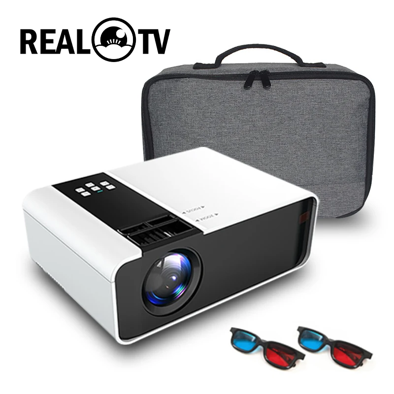 Реальный ТВ TD90 HD мини проектор 720P поддержка 1080P светодиодный Android WiFi видео