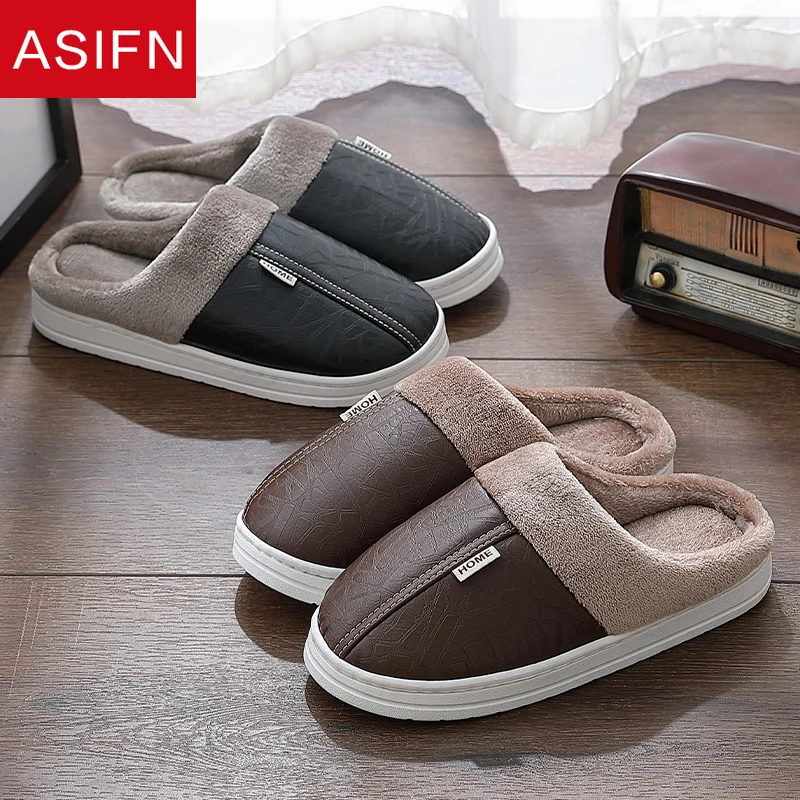 ASIFN Big Sizes Men Winter Home Slippers with Fur Indoor PU Leather Waterproof Warm Women Male Couples Fluffy Platform Shoes
ASIFN Big Sizes Men Winter Home Slippers with Fur Indoor PU Leather Waterproof Warm Women Male Couples Fluffy Platform Shoes