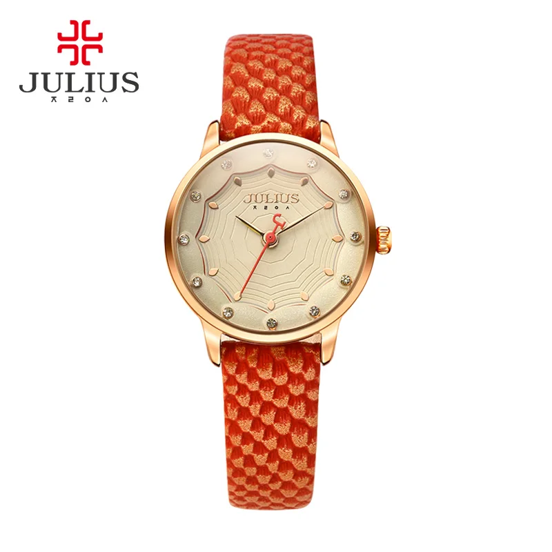 

JULIUS Colorful Ladies Watch Fashion For Women Crocodile Leather Elegant Analog Quartz Japan Movt Watch For Young Girl JA-858