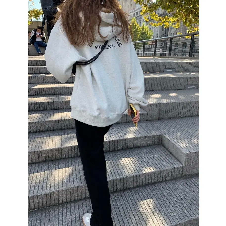 2021 latest 100% Cotton Hooded Sweater women's trendy loose letter Plush thickened female student
2021 latest 100% Cotton Hooded Sweater women's trendy loose letter Plush thickened female student