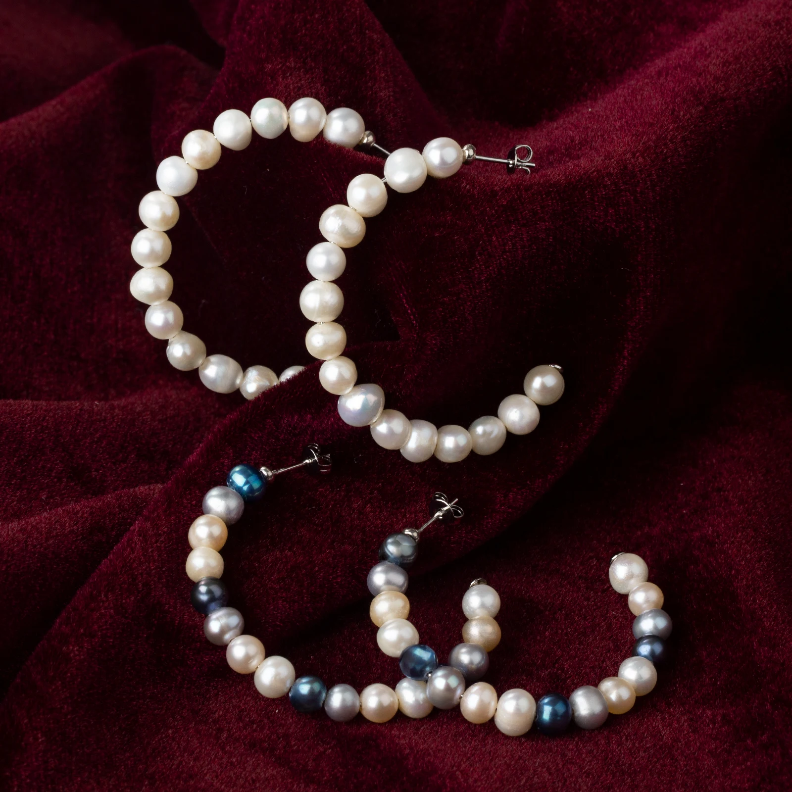 925 Sterling Silver Hoop Earrings Natural Colorful Freshwater Pearl Circle Earring for Women Handmade Fashion Jewelry Party Gift
925 Sterling Silver Hoop Earrings Natural Colorful Freshwater Pearl Circle Earring for Women Handmade Fashion Jewelry Party Gift