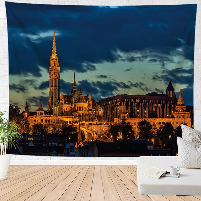 Religious Series Pattern Digital Printing Decoration Tapestry Wall Hanging Building Landscape Living Room Wall Decoration Cloth
Religious Series Pattern Digital Printing Decoration Tapestry Wall Hanging Building Landscape Living Room Wall Decoration Cloth