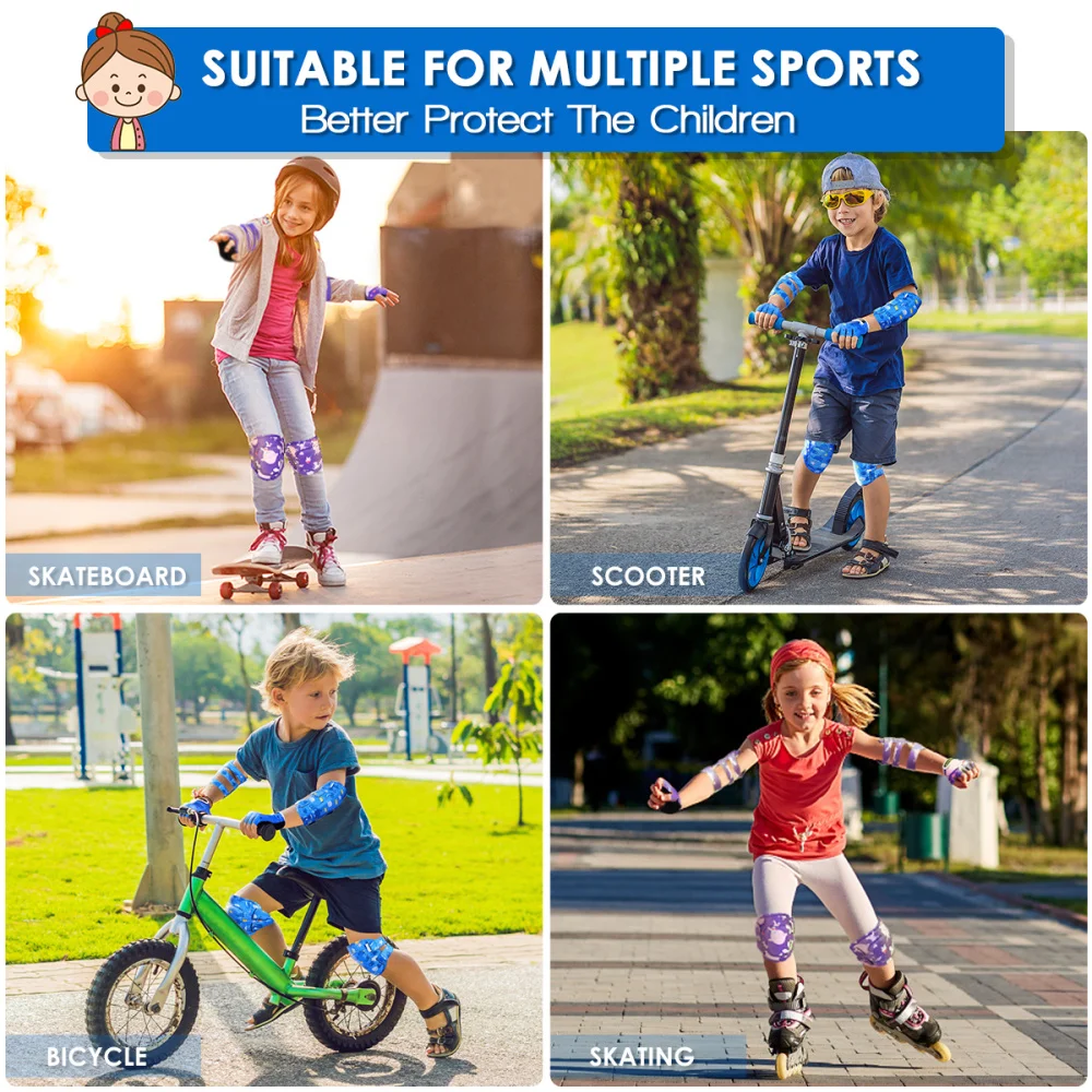 MOVTOTOP Protective Gear Set Kids Sports Gears Knee Pads Elbow Protective Pads for Riding Cycling Skateboarding Size S/M
MOVTOTOP Protective Gear Set Kids Sports Gears Knee Pads Elbow Protective Pads for Riding Cycling Skateboarding Size S/M