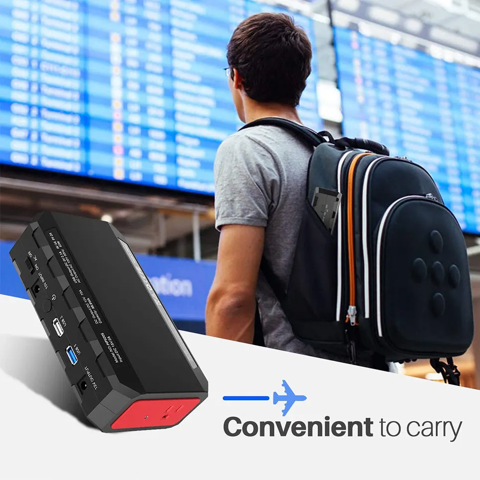88.8Wh|65W portable laptop charger with AC socket, super travel portable battery pack and power bank
88.8Wh|65W portable laptop charger with AC socket, super travel portable battery pack and power bank