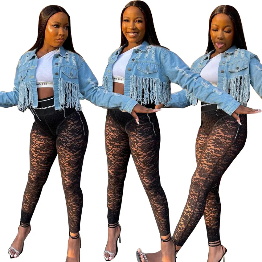 Sexy Ripped Fringed Denim Jacket Short Tassel Jean Coat Woman Trendy Autumn Fashion Clothes Women Dropshipping
Sexy Ripped Fringed Denim Jacket Short Tassel Jean Coat Woman Trendy Autumn Fashion Clothes Women Dropshipping