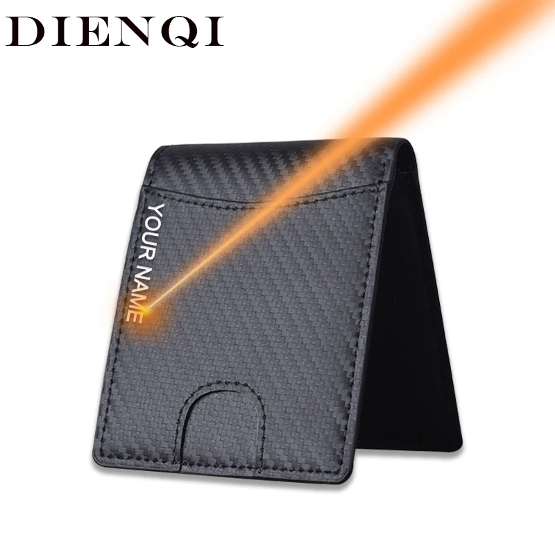 DIENQI Genuine Leather Carbon Fiber Men's Wallet RFID Bifold Card Holder Smart Purse Luxury Customize Fathers Day Gifts Wallets
DIENQI Genuine Leather Carbon Fiber Men's Wallet RFID Bifold Card Holder Smart Purse Luxury Customize Fathers Day Gifts Wallets