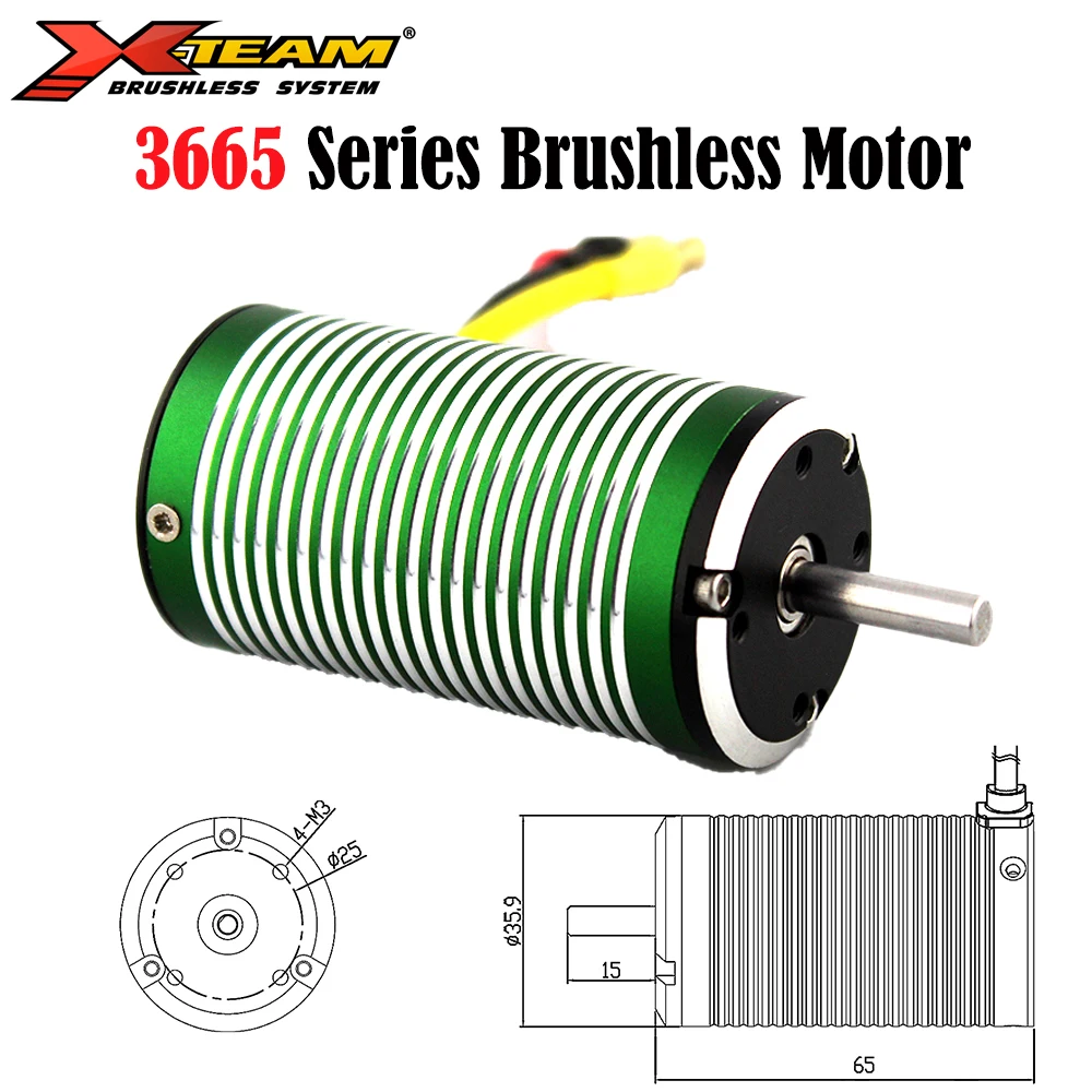 X-TEAM 3665 5mm waterproof Brushless Motor for HPI Remo XLH HSP TRAX 1/8 1/10 Buggy Monster on road RC Car 650-800mm Boat
X-TEAM 3665 5mm waterproof Brushless Motor for HPI Remo XLH HSP TRAX 1/8 1/10 Buggy Monster on road RC Car 650-800mm Boat