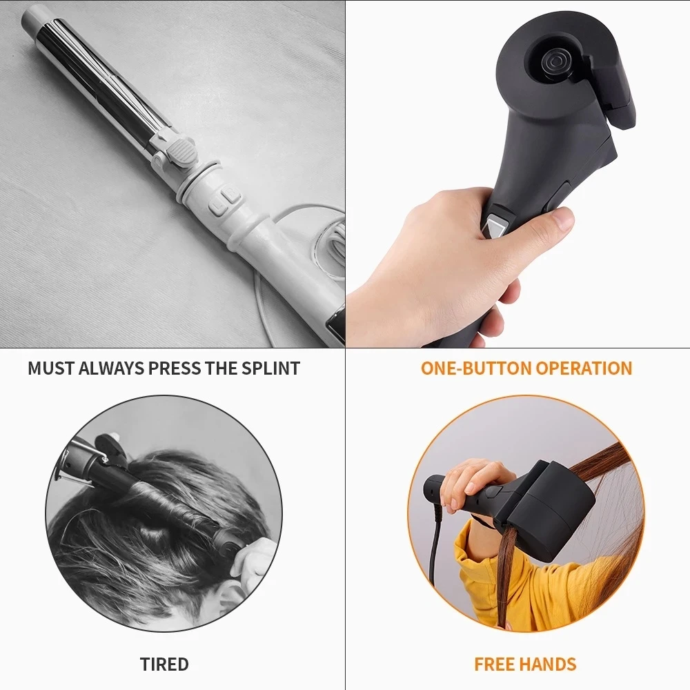 Hands Free Electric Professional Real Ceramic Hair Curler Automatic Rotating Air Hair Curler LCD Display Adjustable Temperature
Hands Free Electric Professional Real Ceramic Hair Curler Automatic Rotating Air Hair Curler LCD Display Adjustable Temperature