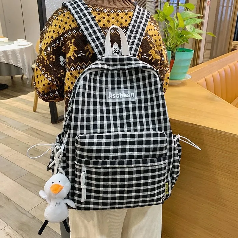 Student Plaid School Backpack Nylon Backbags For Women Cute School Bags For Girls Travel Bagpack Mochila 2021 New
Student Plaid School Backpack Nylon Backbags For Women Cute School Bags For Girls Travel Bagpack Mochila 2021 New