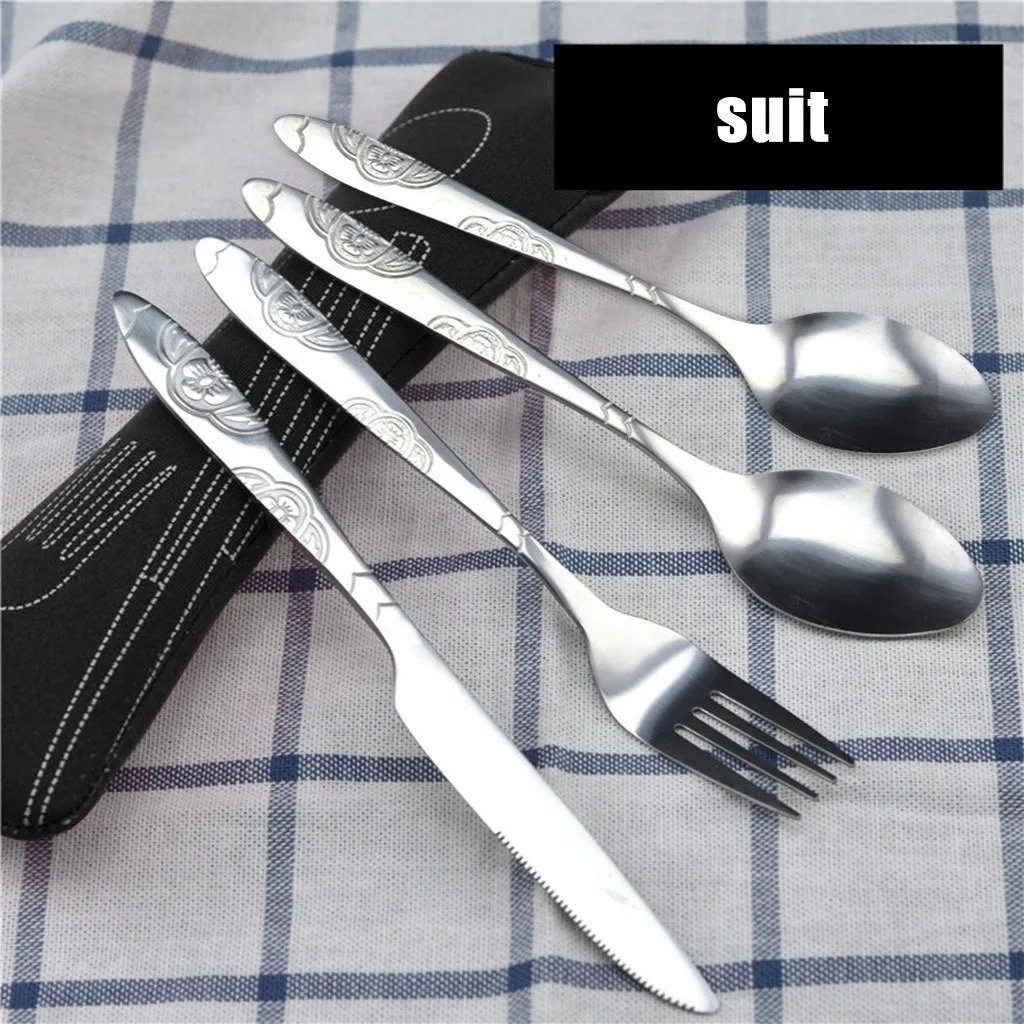 Stainless Steel Knifes Fork Spoon Family Travel Camping Cutlery Eyeful For Camping Outdoor Picnic Mini Tableware Set 4 Pcs
Stainless Steel Knifes Fork Spoon Family Travel Camping Cutlery Eyeful For Camping Outdoor Picnic Mini Tableware Set 4 Pcs