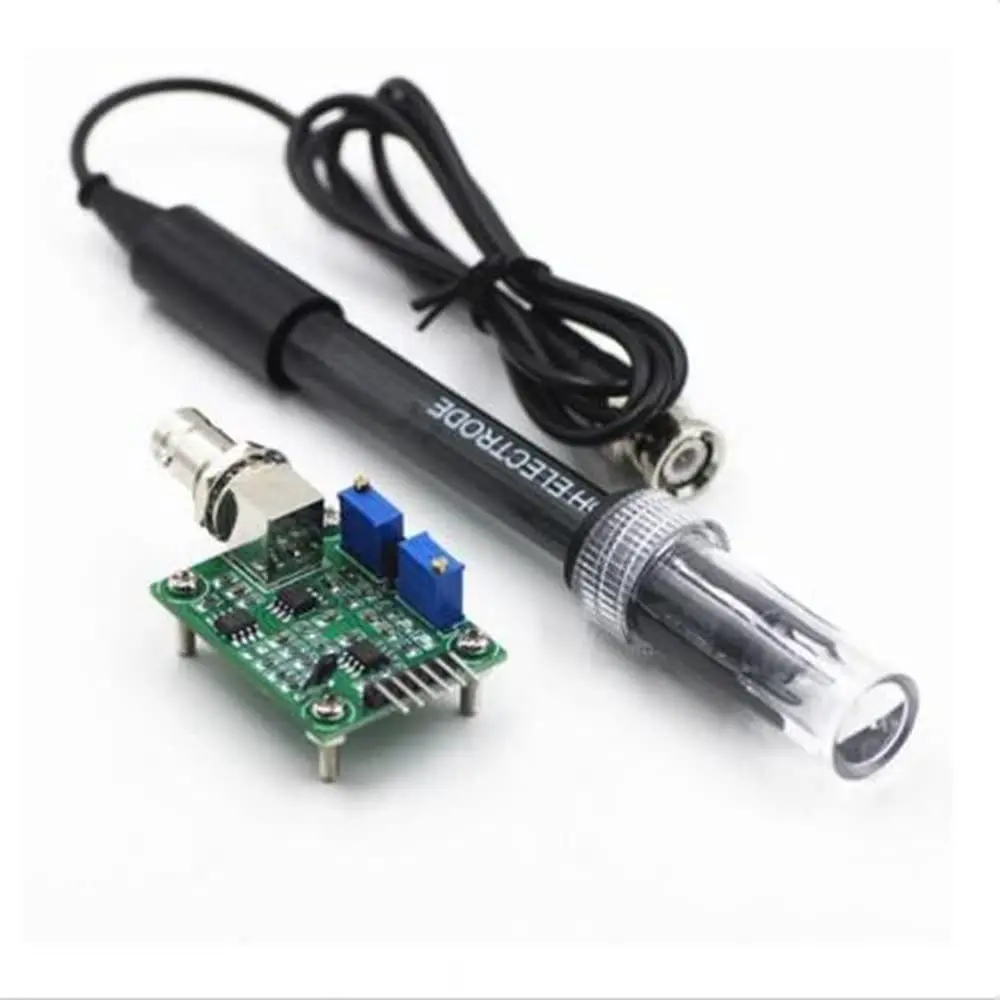 

Liquid PH Value Detection Sensor Module PH Electrode Probe BNC Monitoring Control Board For Arduino BNC Electrode Probe Controll