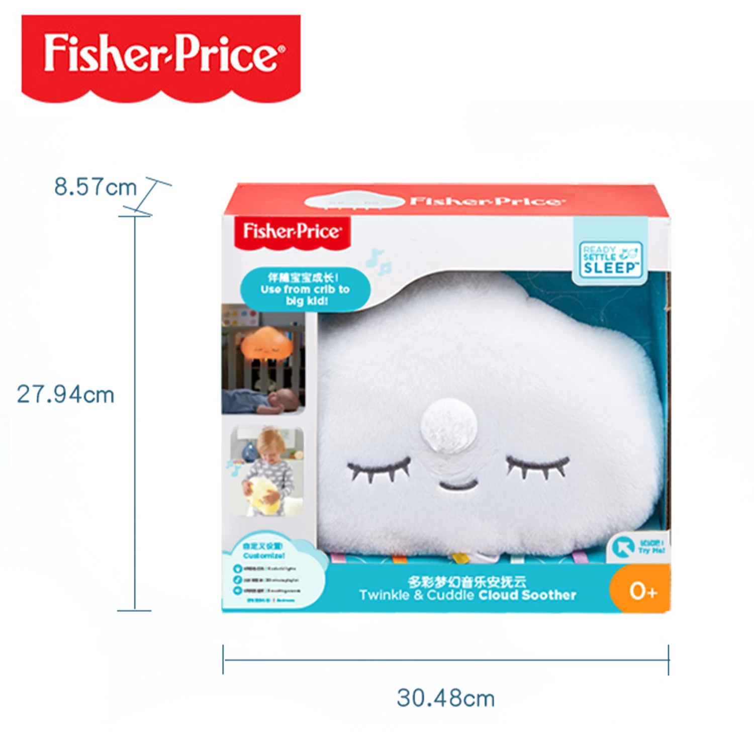 Fisher-Price Twinkle & Cuddle Cloud Soother, Plush Crib-Attach Baby Soother Music and Light Baby Sleep Toy Baby Toys
Fisher-Price Twinkle & Cuddle Cloud Soother, Plush Crib-Attach Baby Soother Music and Light Baby Sleep Toy Baby Toys