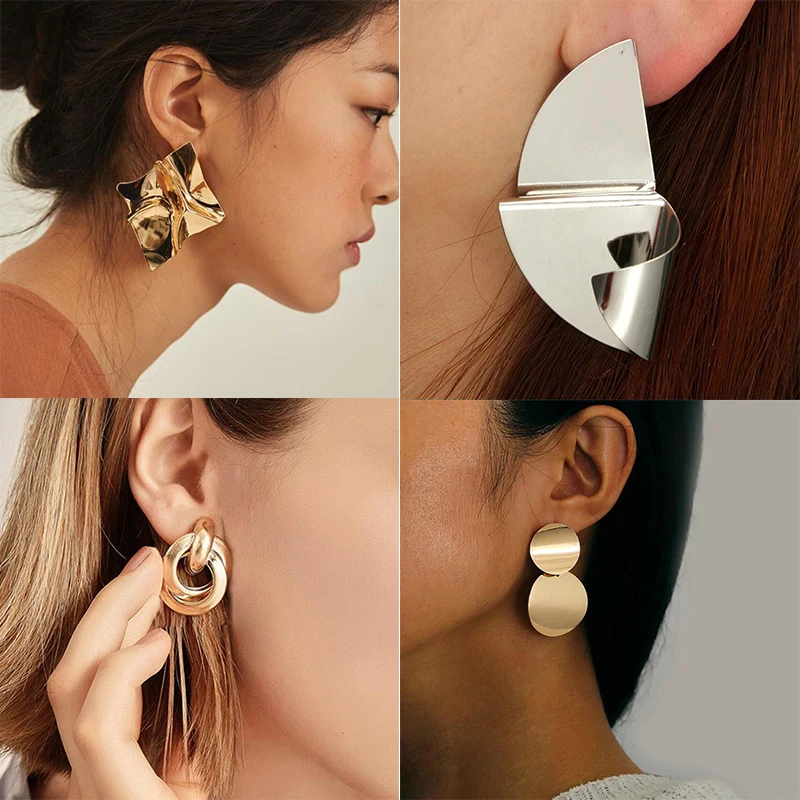 Gold Color Metal Drop Earrings Irregular Hollow Heart Pendants Earrings Twisted Geometric Personality Earrings for Women
Gold Color Metal Drop Earrings Irregular Hollow Heart Pendants Earrings Twisted Geometric Personality Earrings for Women