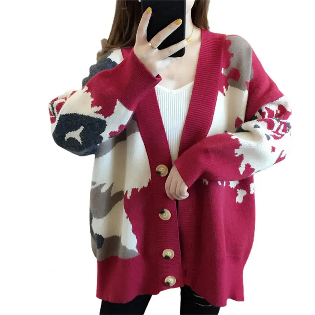 Casual Women Sweater Cardigan Coat Fashion Pattern V Neck Autumn Winter Korean Style Loose Cardigan for Daily Wear
Casual Women Sweater Cardigan Coat Fashion Pattern V Neck Autumn Winter Korean Style Loose Cardigan for Daily Wear