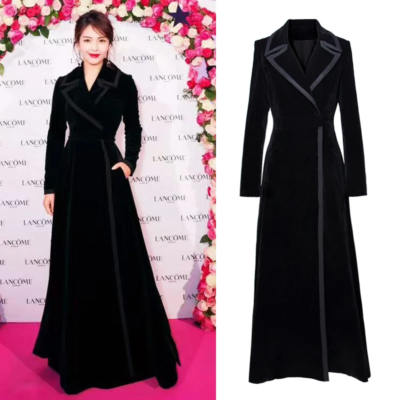New Winter s same velvet coat slim and versatile dress can customized big size
New Winter s same velvet coat slim and versatile dress can customized big size