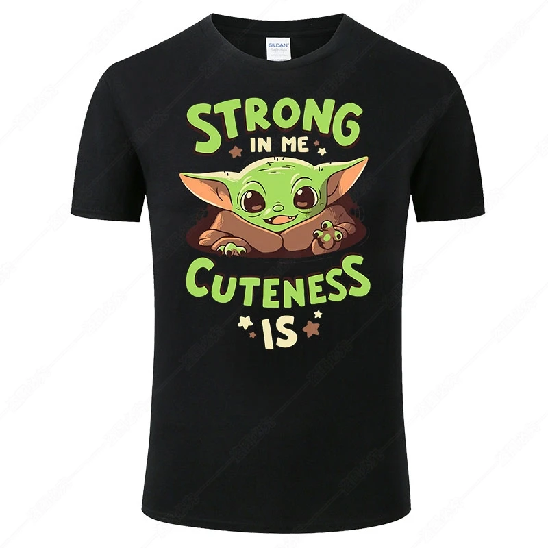 Новинка 2021 летняя хлопковая детская футболка Yoda для мужчин и женщин Повседневная