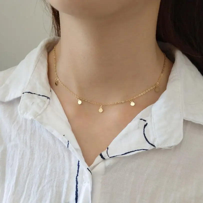 Real 925 Sterling Silver Boho Bright disc Choker Necklace Fine Jewelry For Fashion Women Party Personality Accessories
Real 925 Sterling Silver Boho Bright disc Choker Necklace Fine Jewelry For Fashion Women Party Personality Accessories