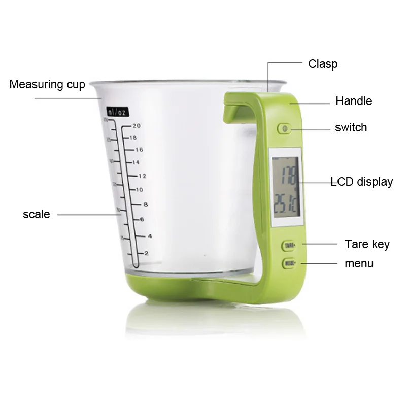 'The Best' Kitchen Measuring Cup Scale LCD Digital Display for Baking Tea Weighting Coffee 889
'The Best' Kitchen Measuring Cup Scale LCD Digital Display for Baking Tea Weighting Coffee 889
