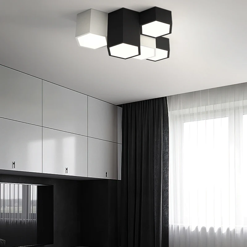 Creative Honeycomb Ceiling Light for Bedroom Living room Study Aisle Hallway Lighting White Black Remote Control Ceiling Lamps
Creative Honeycomb Ceiling Light for Bedroom Living room Study Aisle Hallway Lighting White Black Remote Control Ceiling Lamps