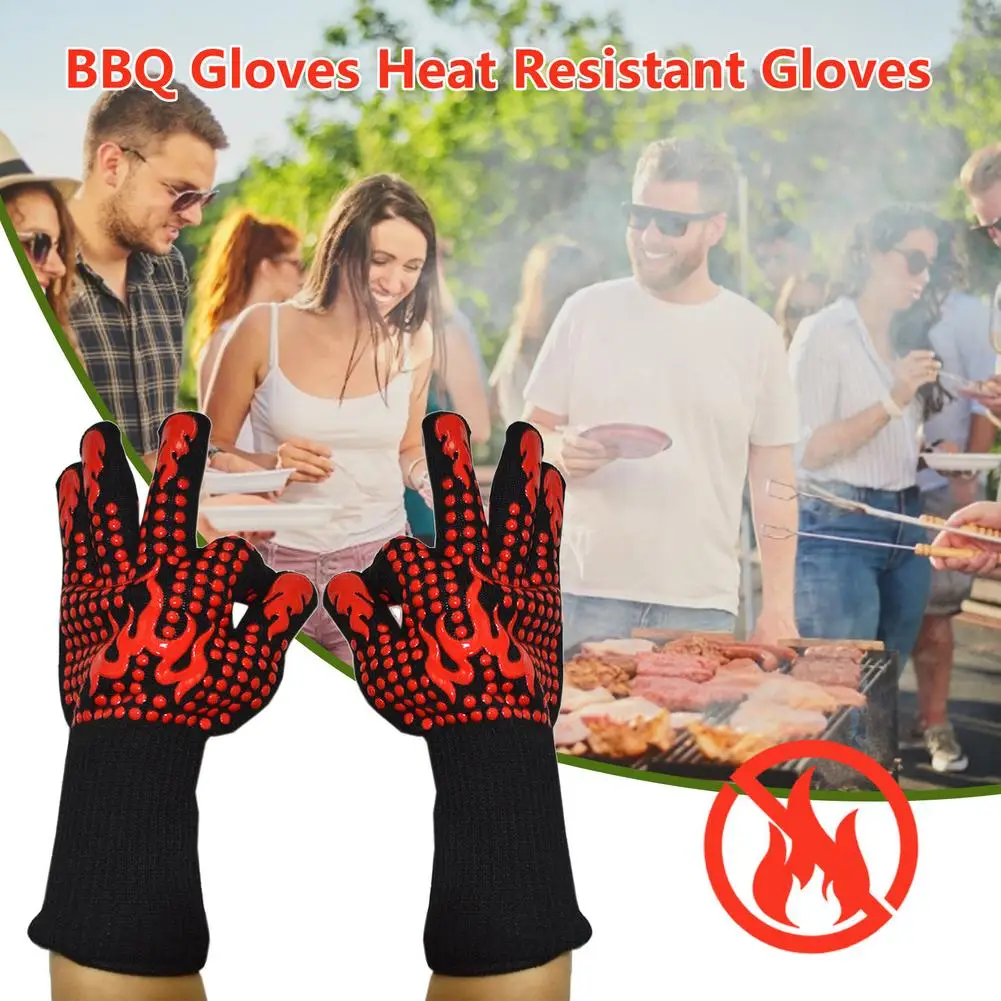 BBQ Oven Gloves Heat Resistant Silicone Non-Slip High Flexibility Strong Heat Dissipation Function Washable And Durable 
BBQ Oven Gloves Heat Resistant Silicone Non-Slip High Flexibility Strong Heat Dissipation Function Washable And Durable